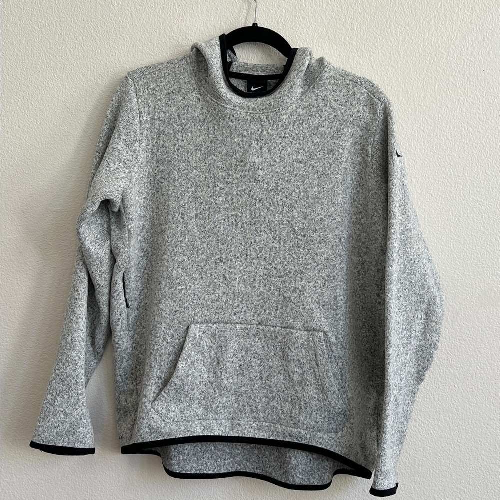 NIKE Therma-Fit Pullover Fleece Hoodie Heathered Gray Women's Size XL (EUC)